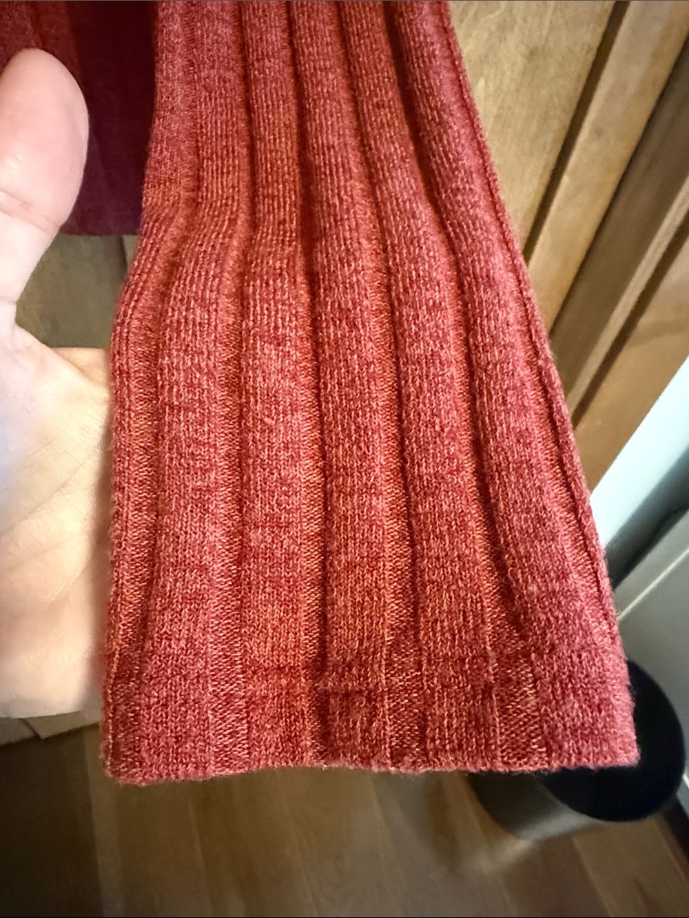 Olivia Rae Ribbed Turtleneck Sweater - Rust - Picture 3 of 7